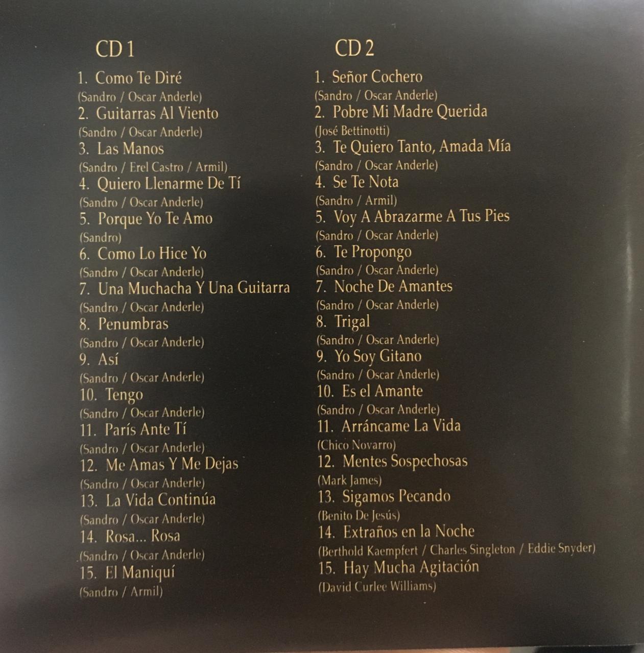 CD x2 Sandro - Estrellas de oro