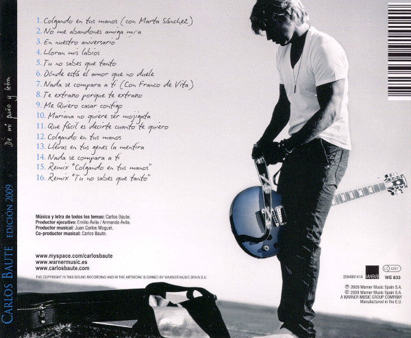 CD Carlos Baute ‎– De Mi Puño Y Letra (Edición 2009)