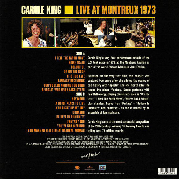 LP Carole King ‎– Live At Montreux 1973