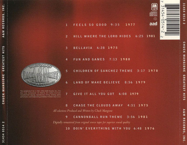 CD Chuck Mangione ‎– Greatest Hits