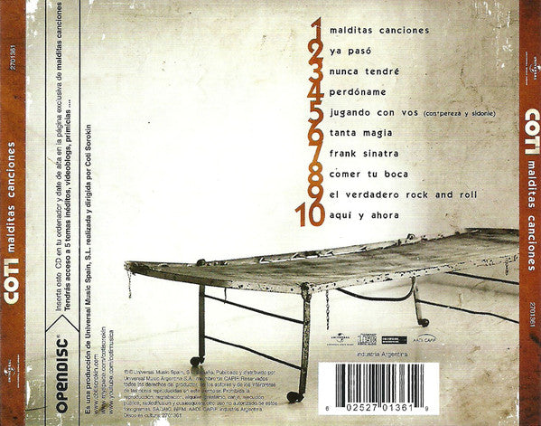 CD Coti ‎– Malditas Canciones