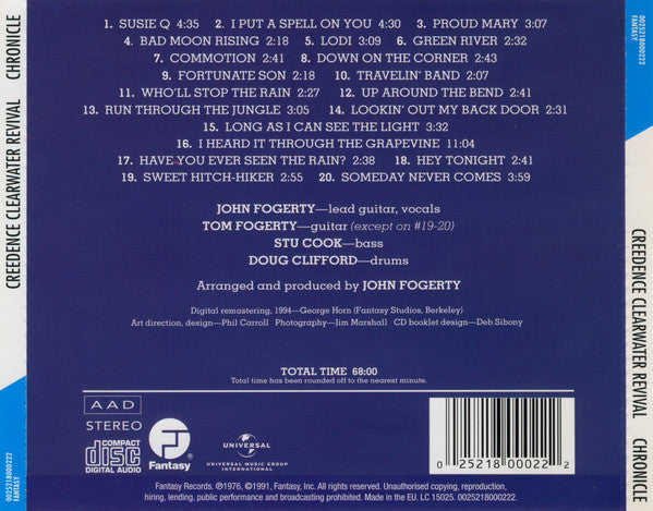 CD Creedence Clearwater Revival ‎– Chronicle - The 20 Greatest Hits