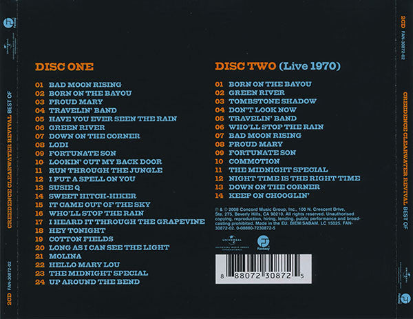 CD Creedence Clearwater Revival ‎– Best Of