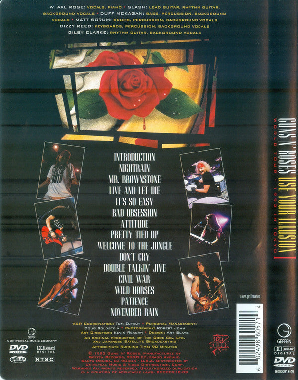 DVD Guns N' Roses – Use Your Illusion I - World Tour - 1992 In Tokyo