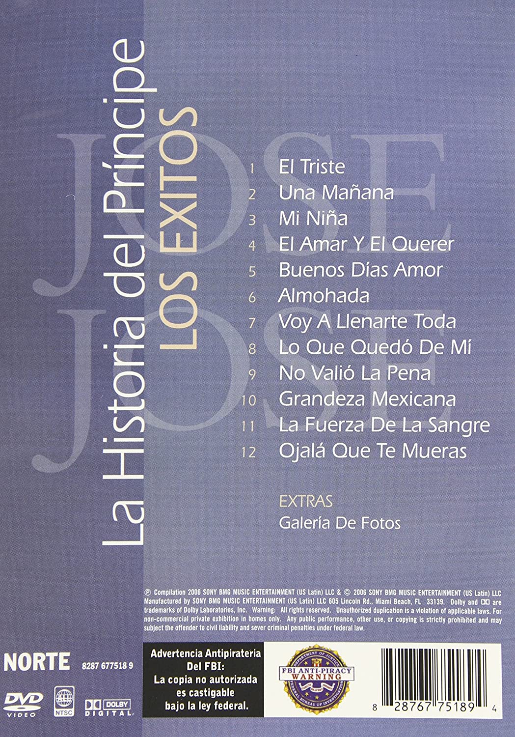 DVD Jose jose - La historia del príncipe