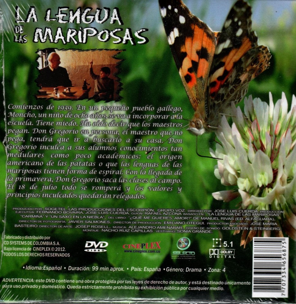 DVD La lengua de las mariposas - José Luis Cuerda