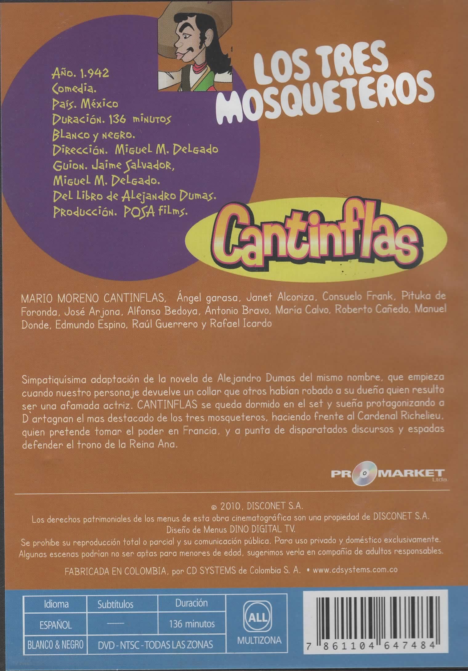 DVD Cantinflas - Los tres mosqueteros