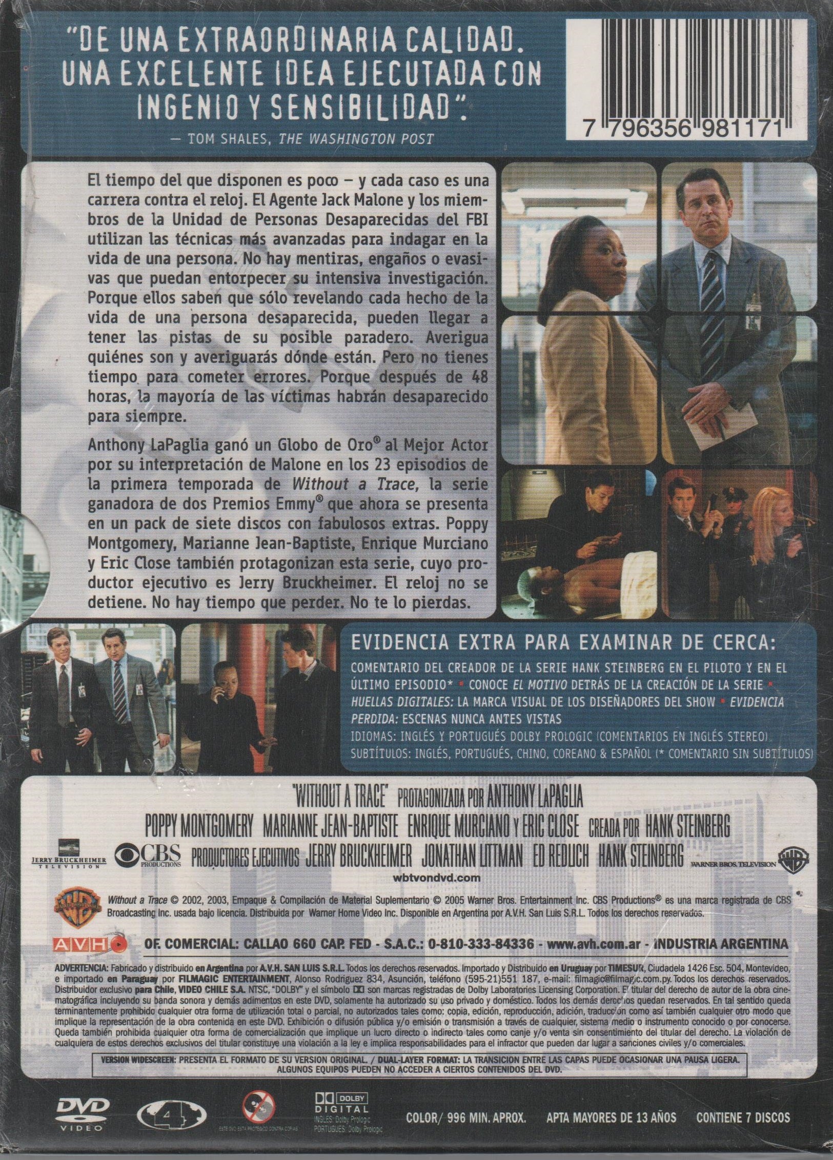 DVD Withot a trace - Primera temporada