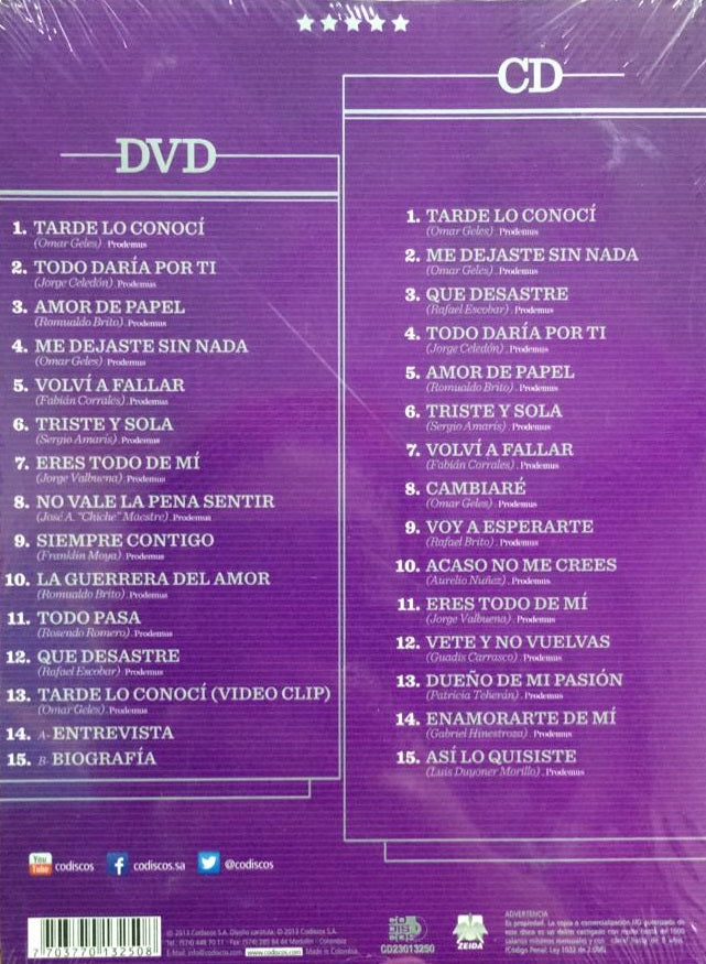 DVD + CD Patricia Teherán - Serie platino