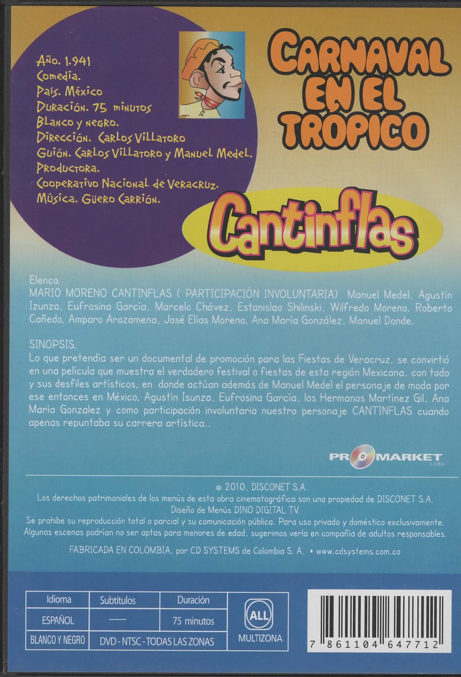 DVD Cantinflas - carnaval en el trópico 2