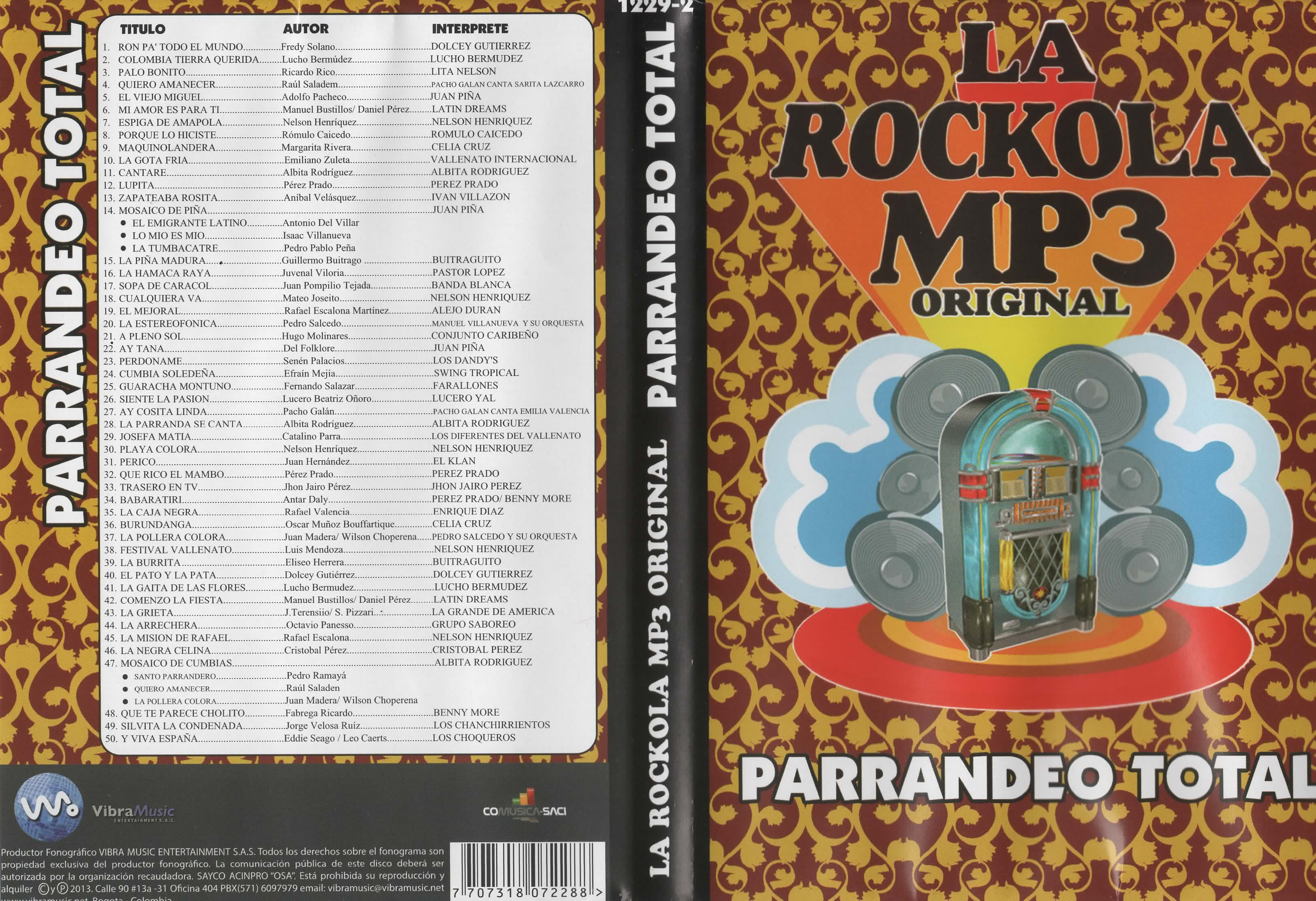 DVD La rockola mp3 original - Parrandeo total
