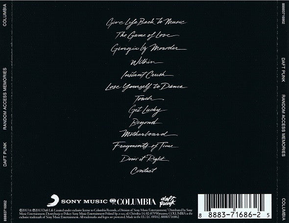 CD Daft Punk ‎– Random Access Memories