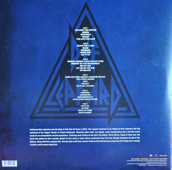 LP X3 Def Leppard ‎– Hits Vegas - Live At Planet Hollywood