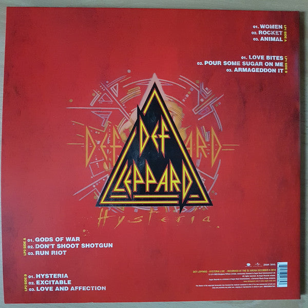 LP X2 Def Leppard ‎– Hysteria Live