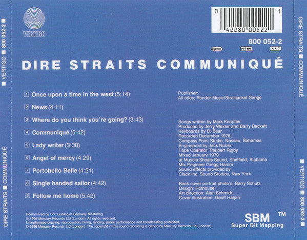 CD Dire Straits – Communiqué