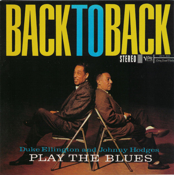CD Duke Ellington & Johnny Hodges ‎– Back To Back (Duke Ellington And Johnny Hodges Play The Blues)