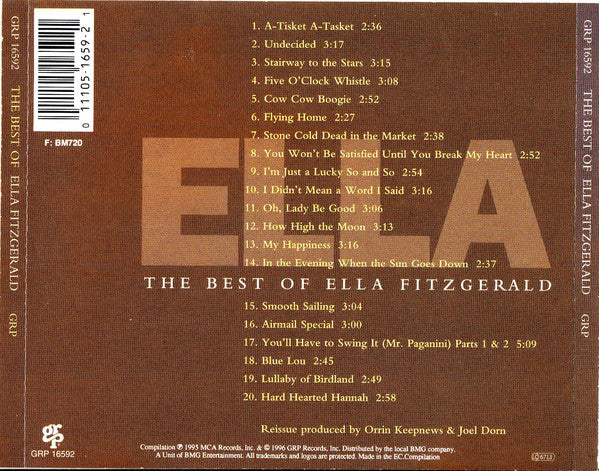 CD Ella Fitzgerald ‎– The Best Of Ella Fitzgerald