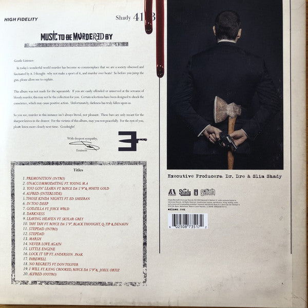 LP X2 Eminem, Slim Shady ‎– Music To Be Murdered By