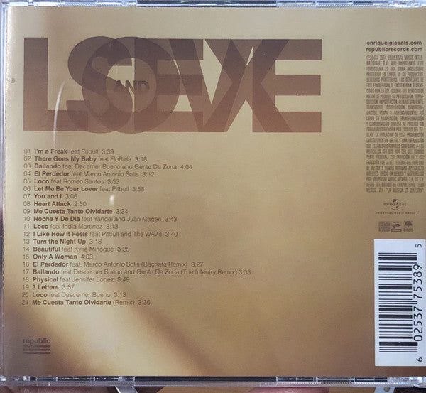 CD Enrique Iglesias ‎– Sex And Love