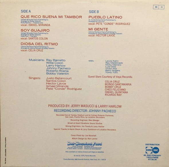 LP Fania All Stars ‎– Live At Yankee Stadium (Vol. 1)