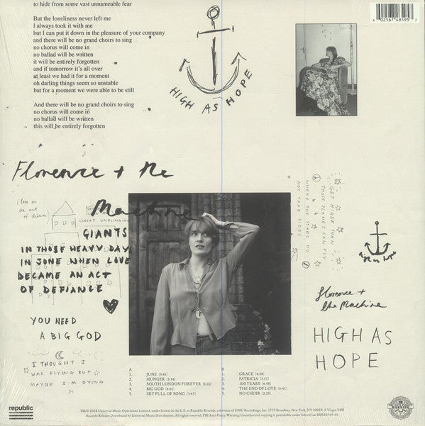 LP Florence And The Machine ‎– High As Hope