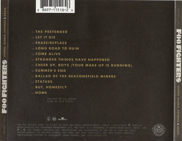 CD Foo Fighters ‎– Echoes, Silence, Patience & Grace