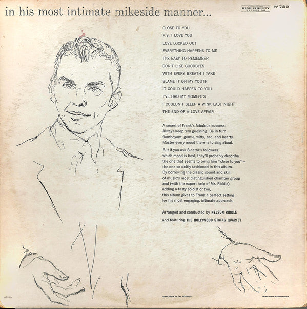LP Frank Sinatra ‎– Close To You