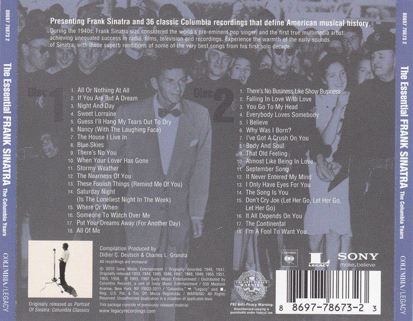 CDX2 Frank Sinatra ‎– The Essential Frank Sinatra (The Columbia Years)