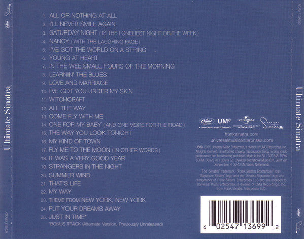 CD Frank Sinatra ‎– Ultimate Sinatra