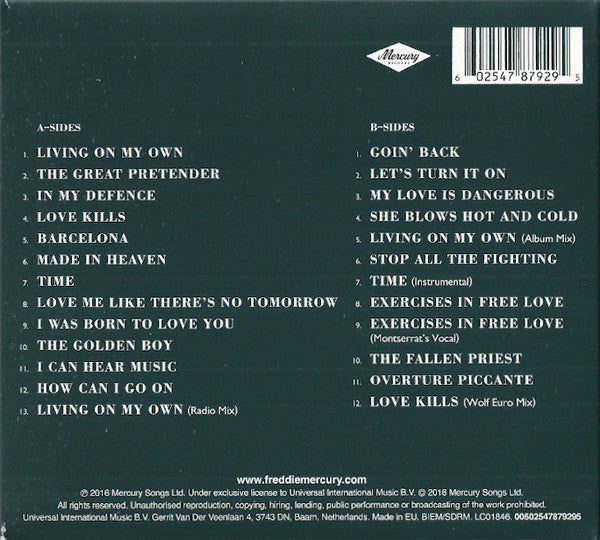 CDX2 Freddie Mercury ‎– Messenger Of The Gods: The Singles