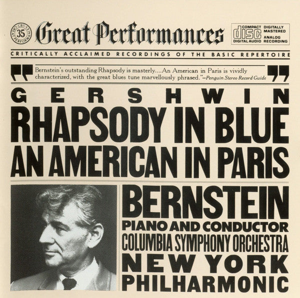 CD Gershwin, Leonard Bernstein – Rhapsody In Blue / An American In Paris