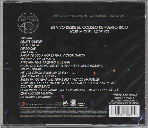 CD +DVD Gilberto Santa Rosa – 40...Y Contando