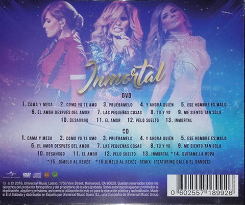 CD + DVD Gloria Trevi ‎– Inmortal