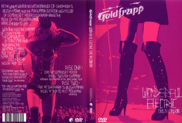 DVD Goldfrapp ‎– Wonderful Electric (Live In London)
