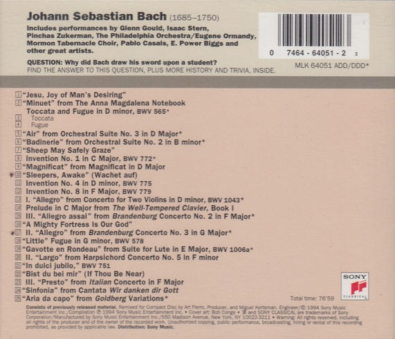 CD Bach – Greatest Hits