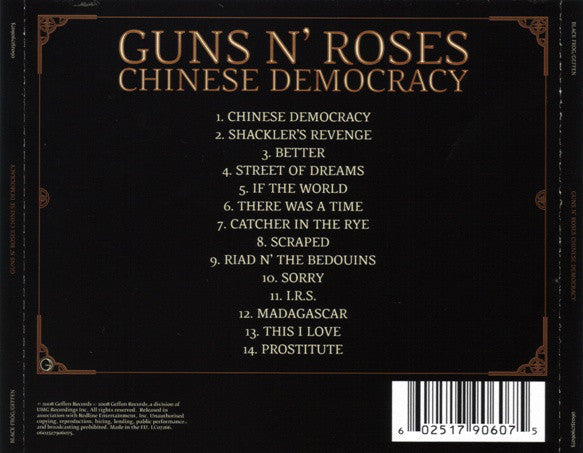 CD Guns N' Roses ‎– Chinese Democracy