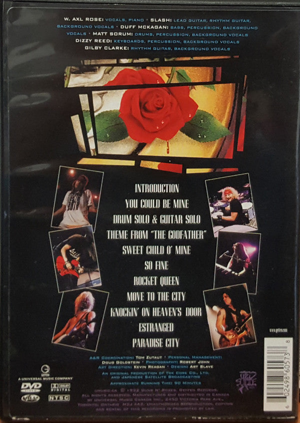 DVD Guns N' Roses ‎– Use Your Illusion II - World Tour - 1992 In Tokyo