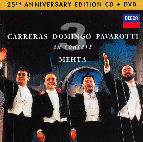 CD + DVD Carreras, Domingo, Pavarotti*, Mehta – In Concert 25th Anniversary Edition CD + DVD