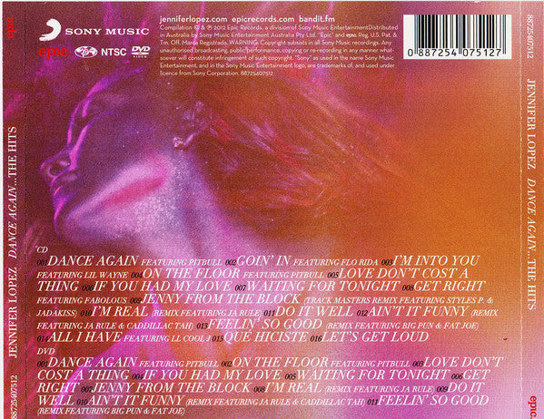 CD + DVD JLO ‎– Dance Again... The Hits