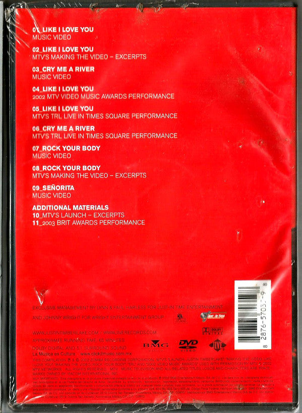 DVD Justin Timberlake ‎– Justified The Videos