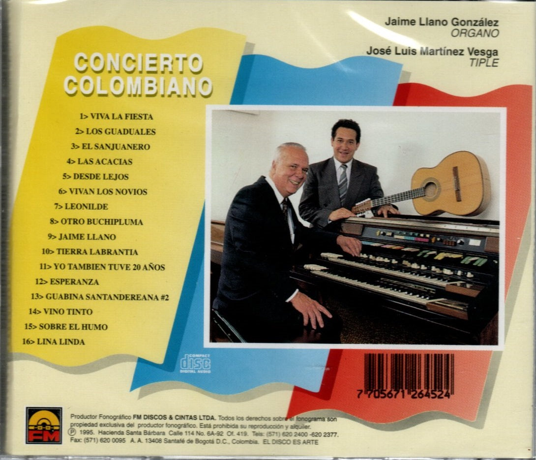 CD Jaime Llano González / José Luis Martínez Vesga - Concierto Colombiano