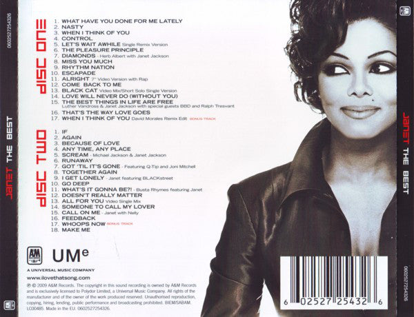 CD x2 Janet ‎– The Best Janet jackson