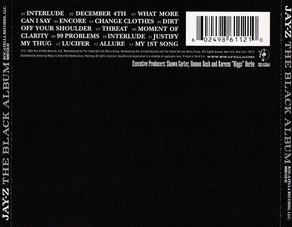 CD Jay-Z – The Black Album