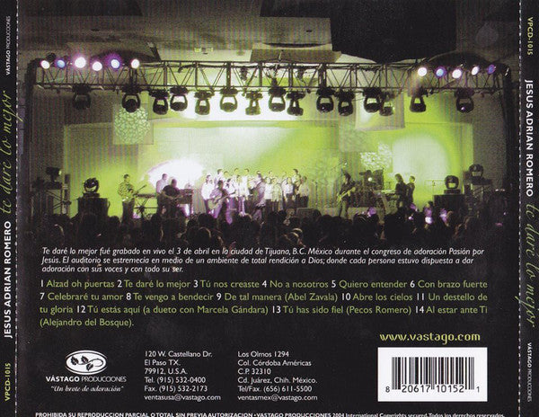 CD Jesús Adrián Romero ‎– Te Daré Lo Mejor