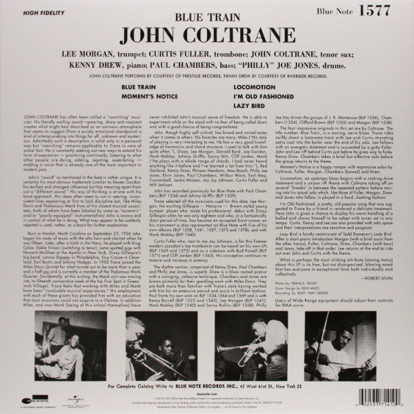 LP John Coltrane ‎– Blue Train