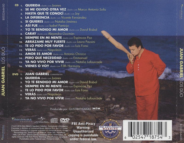 CD + DVD Juan Gabriel ‎– Los Dúo