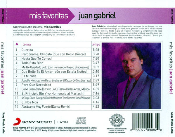 CD Juan Gabriel ‎– Mis Favoritas