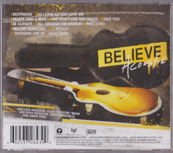 CD Justin Bieber ‎– Believe Acoustic