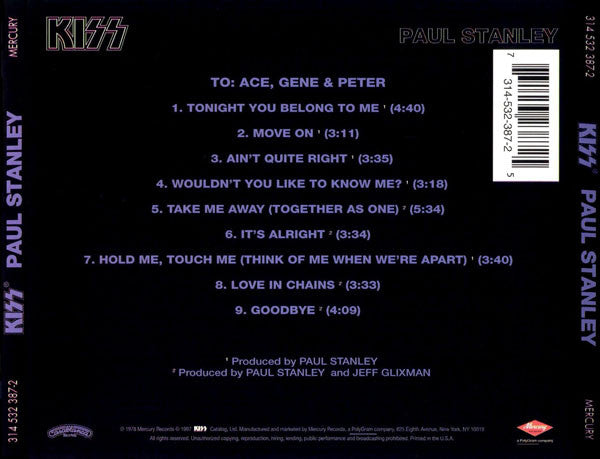 CD KISS – Paul Stanley
