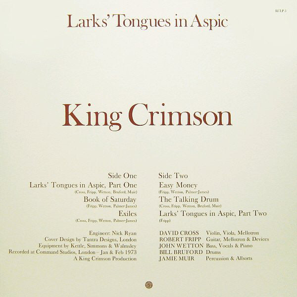 LP King Crimson – Larks' Tongues In Aspic